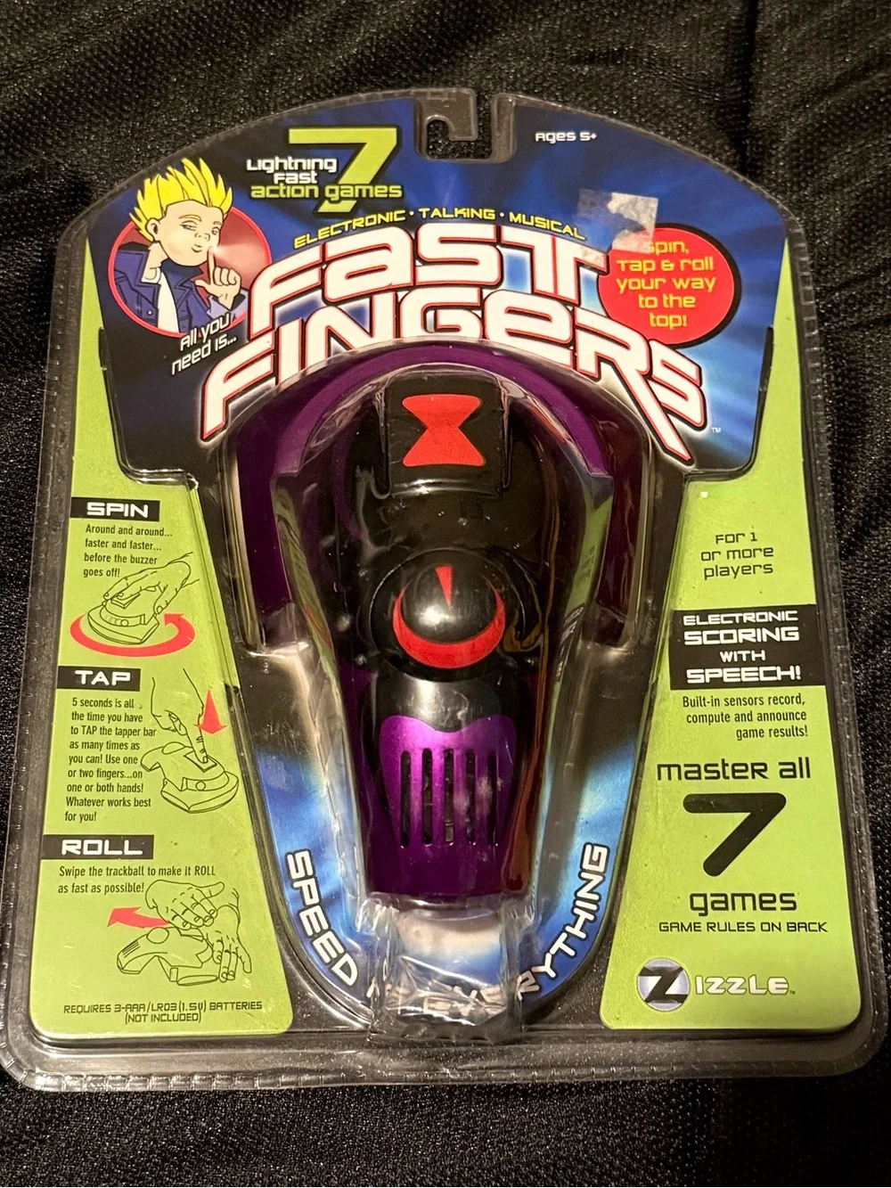 Fast Fingers Electronic Game - Purple and Black